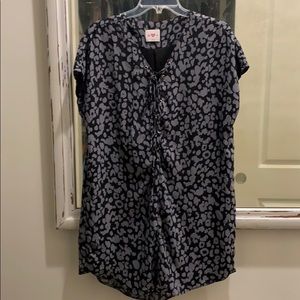 Buddy Love Leopard Print Lace Up Dress